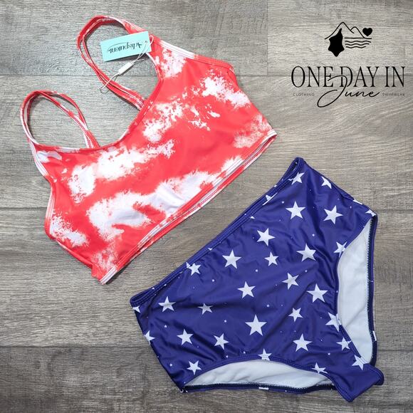 Adisputent Crop Bikini Swimsuit Size M - Picture 3 of 7